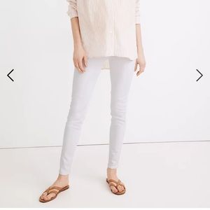 NWOT Madewell Maternity Jeans Skinny White with Side Panels and Stretch